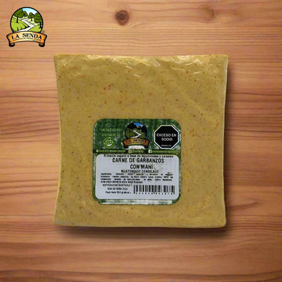 Carne Vegana de Garbanzo con Mani x 10 porc (500 gr)-Proteínas-La Senda-Eatsy Market