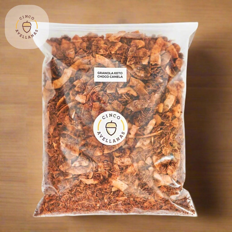 Granola Keto de Chocolate y Canela x 1000 gr (33 porc)-Despensa-Cinco Avellanas-Eatsy Market