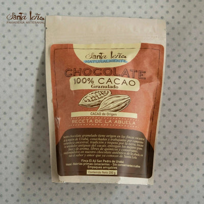Chocolate Granulado Santa Leña 100% Cacao x 200 gr-Chocolates-Santa Leña-Eatsy Market