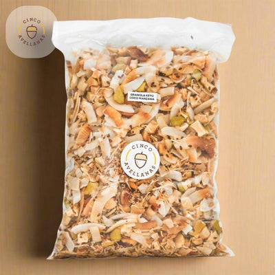 Granola Keto de Coco y Manzana x 1000 gr (33 porc)-Despensa-Cinco Avellanas-Eatsy Market