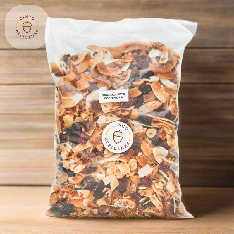 Granola Keto de Coco y Mora x 1000 gr (33 porc)-Despensa-Cinco Avellanas-Eatsy Market