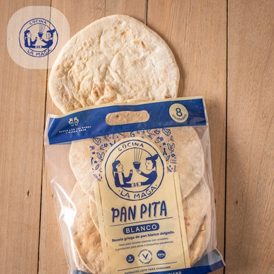 Pan Pita Blanco x 8 und (880 gr)-Panadería-La Maga-Eatsy Market