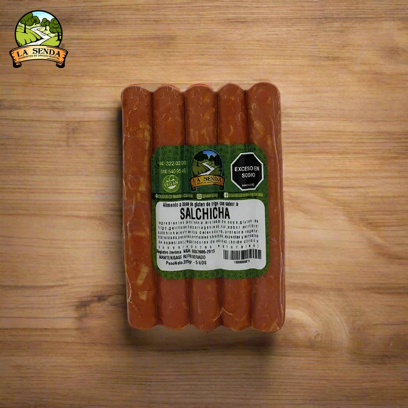 Salchicha Tipo Perro Caliente Vegana x 5 und (225 gr)-Proteínas-La Senda-Eatsy Market