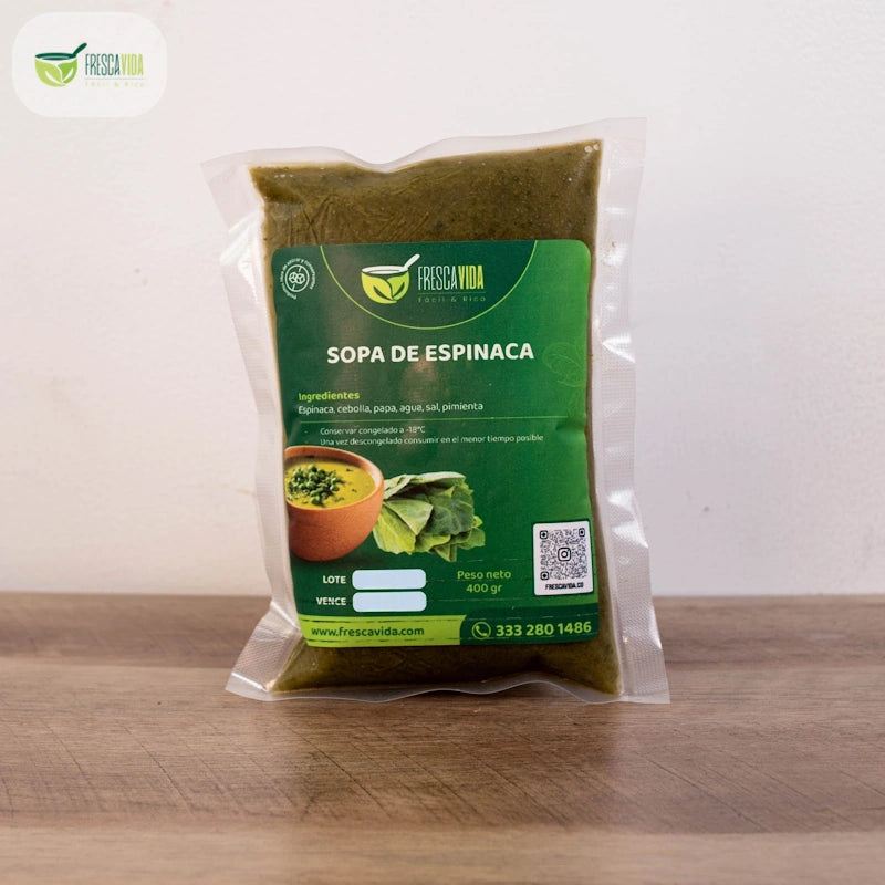 Sopa de Espinaca Fresca Vida x 1 porc (400 gr)-Sopas-Fresca Vida-Eatsy Market