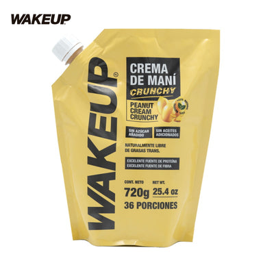 Crema de Maní Crunchy-Despensa-Wakeup-x 36 porc (720 gr)-Eatsy Market