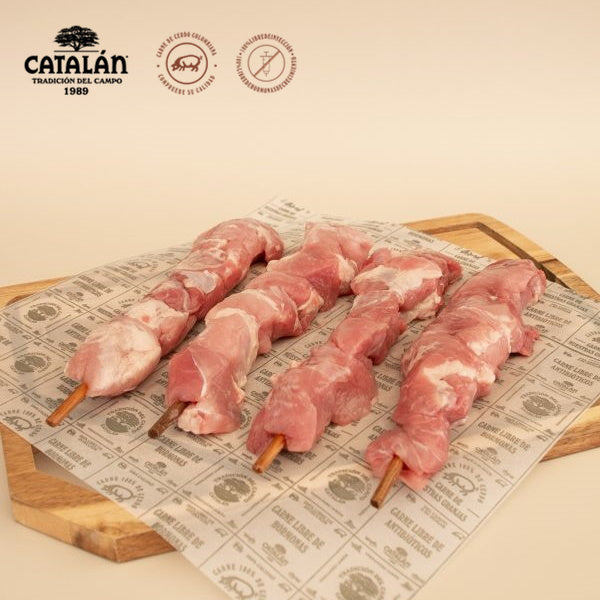 Chuzos de Cerdo x 4 und (600 gr)-Proteínas-Catalán-Eatsy Market