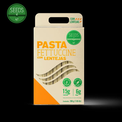 Pasta Fettuccine con Lentejas x 2 porc (200 gr)-Cereales y Granos-Seeds 4.7-Eatsy Market