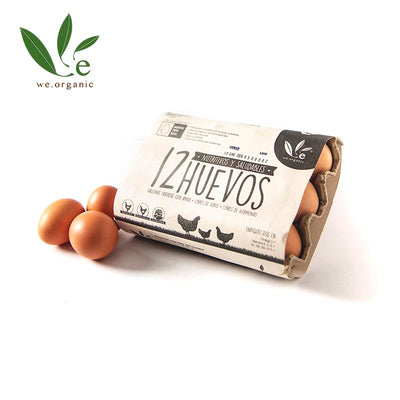 Huevos AA de Gallina Tratadas con Amor-Proteínas-We.Organic-x 12 und-Eatsy Market