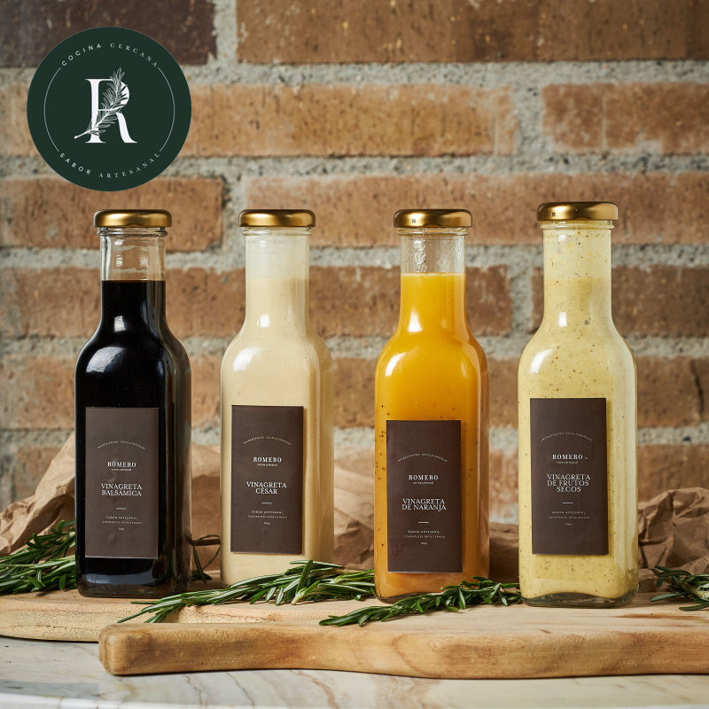 Kit Vinagretas Romero x 4 und x 300 gr-Salsas-Romero-Eatsy Market