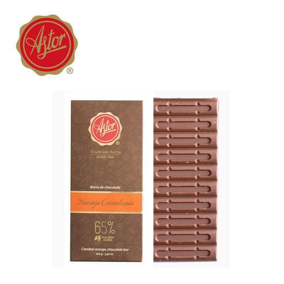 Barra con Naranja Cristalizada Chocolate al 65% de Cacao x 2 und-Chocolates-El Astor-Eatsy Market