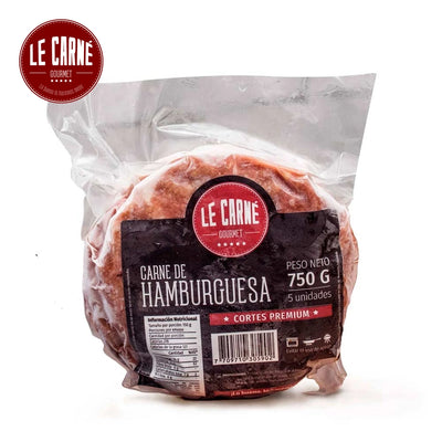Hamburguesa Ahumada de Res y Cerdo x 5 und (750 gr)-Proteínas-Le Carne-Eatsy Market