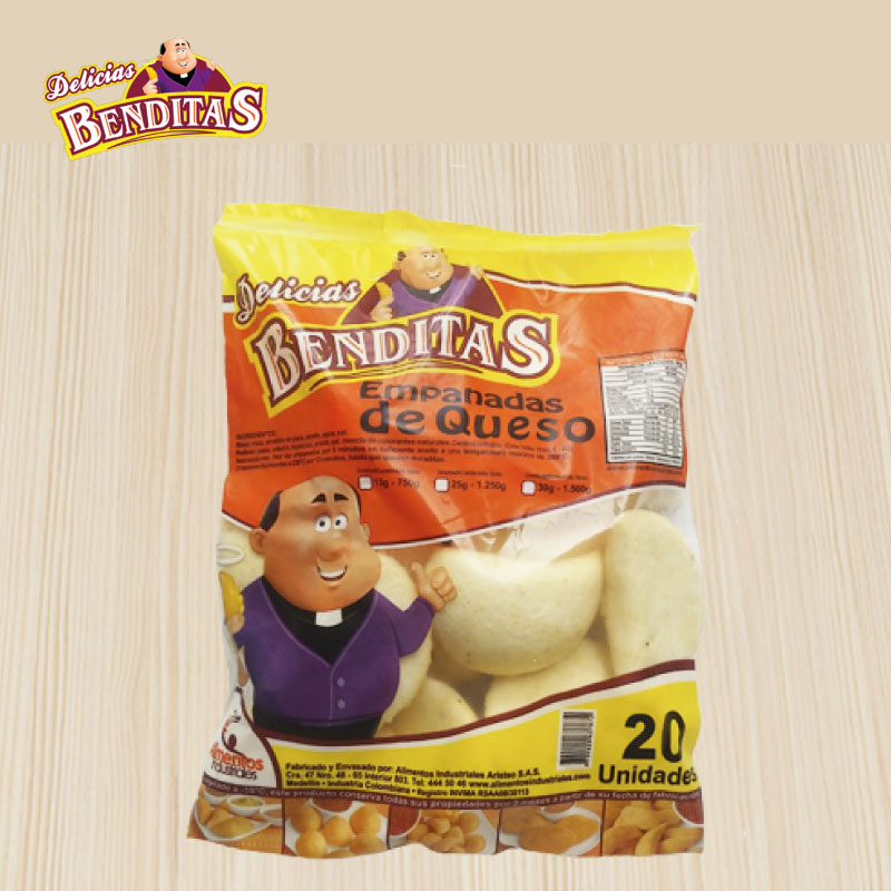 Empanada de Queso de 60 gr x 20 und-Pasabocas y Snacks-Delicias Benditas-Eatsy Market